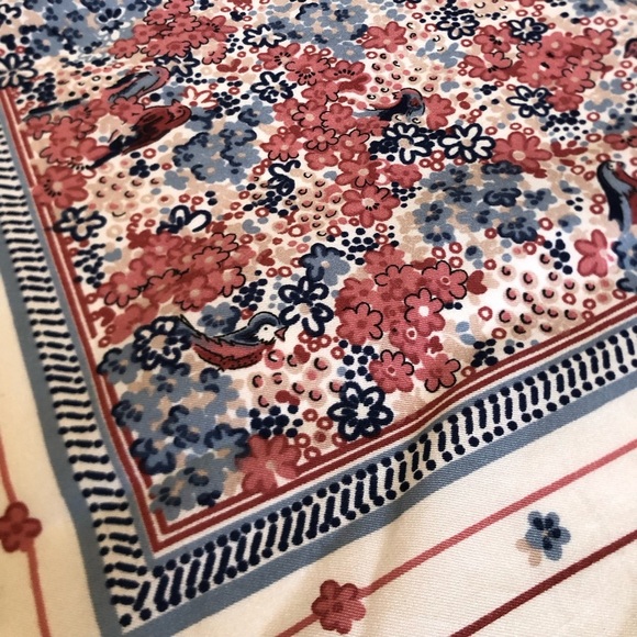 Vtg St. Michael Floral Patterned Scarf - Picture 3 of 10